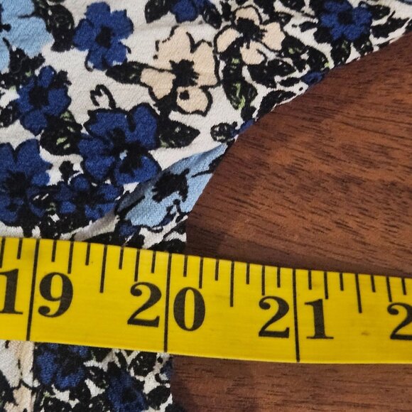 Free People Women’s Floral Tunic Blue M Cottagecore, Indie Vanguard, Whimsygoth - Picture 10 of 13